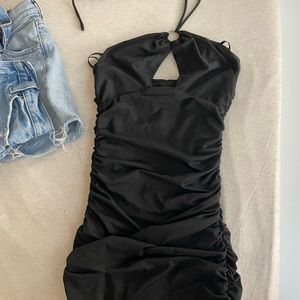 BLACK PRINCESS POLLY MINI DRESS